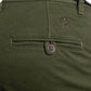 Pantaloni chino elasticizzati verde militare da uomo