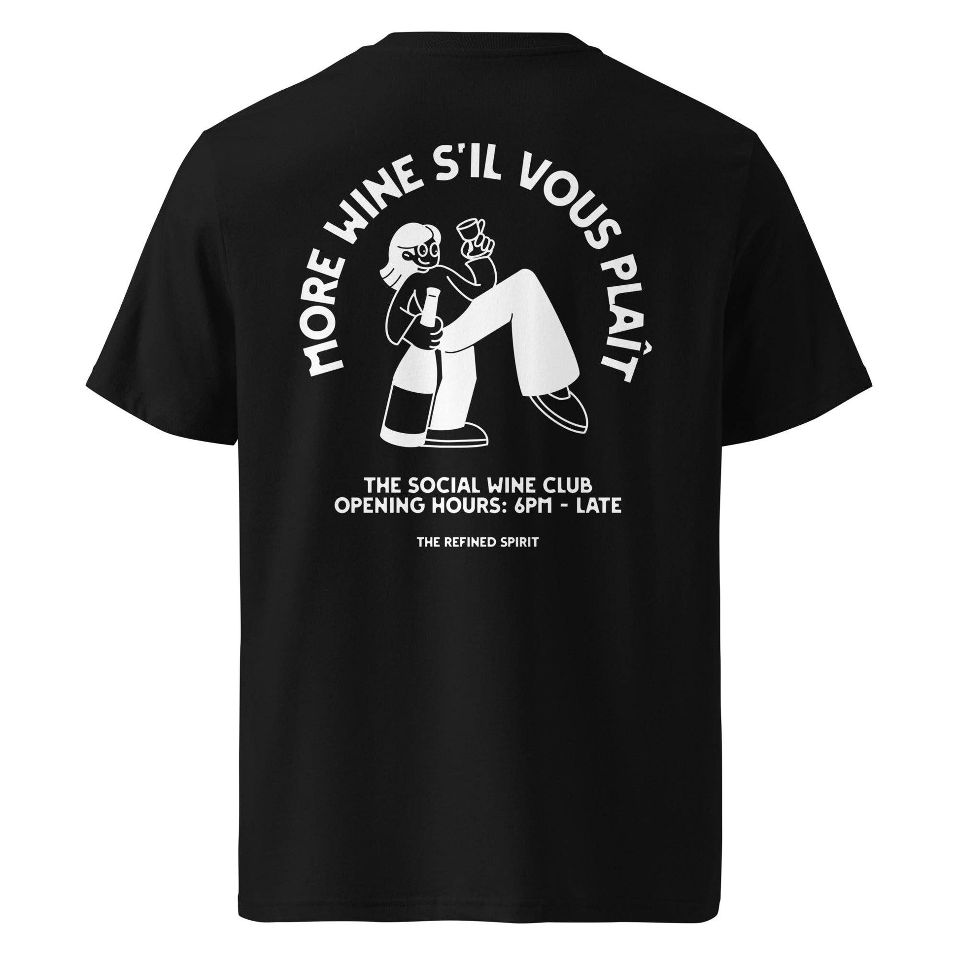 T-shirt unisex in cotone biologico More Wine, S’il Vous Plaît