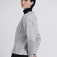 Cardigan in maglia traforata con bottoni