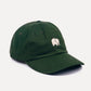 Cappello dad verde Kombu con logo ricamato