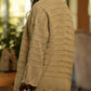 Cappotto aperto traforato in cotone