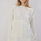 Maglione oversize in maglia con riquadri texture
