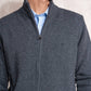 Cardigan in maglia uomo con zip e collo alto