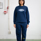 Felpa girocollo oversize in cotone biologico con logo