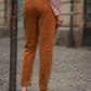 Pantaloni in velluto a coste cammello