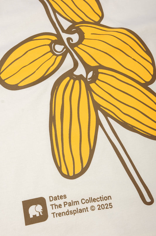 T-shirt pigmentata corta Datil écru da donna