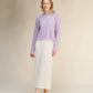 Maglione corto a trecce in misto cashmere girocollo