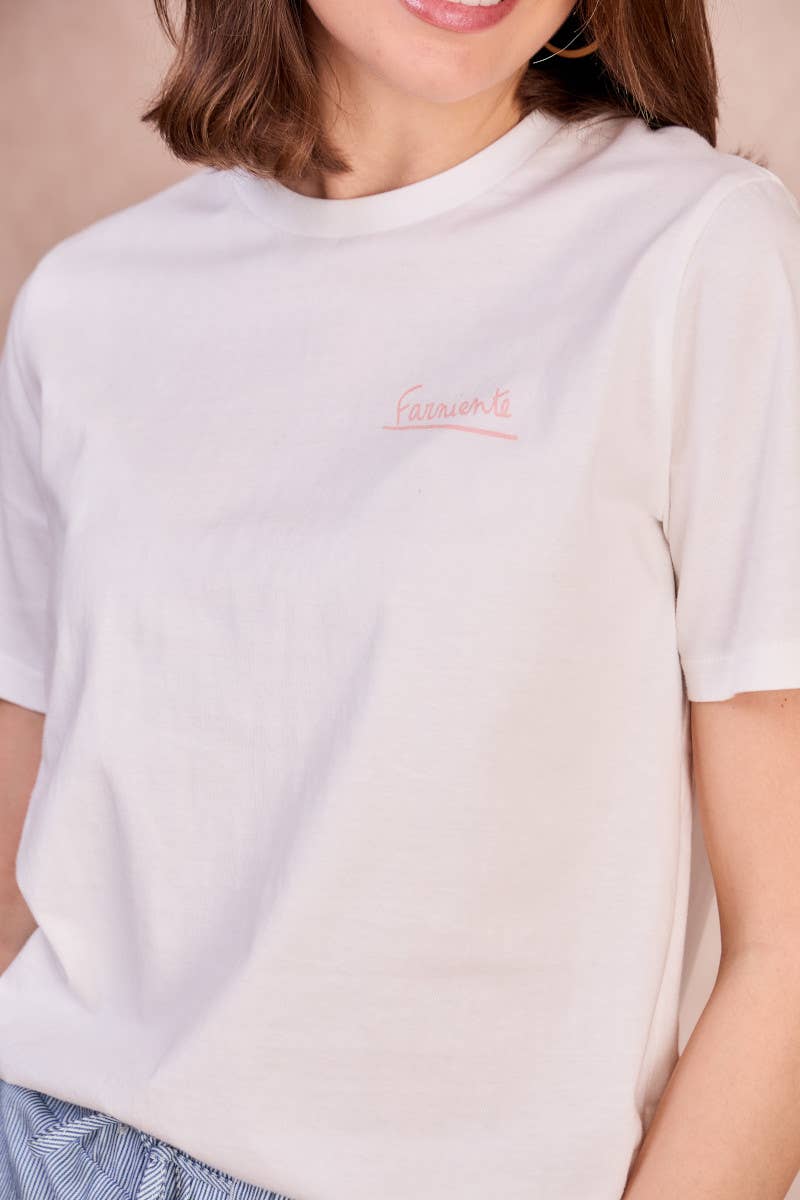 T-shirt Talia in cotone con stampa Farniente