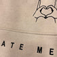 Felpa unisex oversize Love Me & Hate Me con zip e ricamo