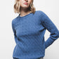 Maglione a maglia strutturata con trecce