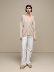 Cardigan in maglia con scollo a V e bottoni