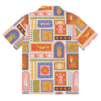 Camicia da piscina Calypso oversize unisex con stampa multicolor