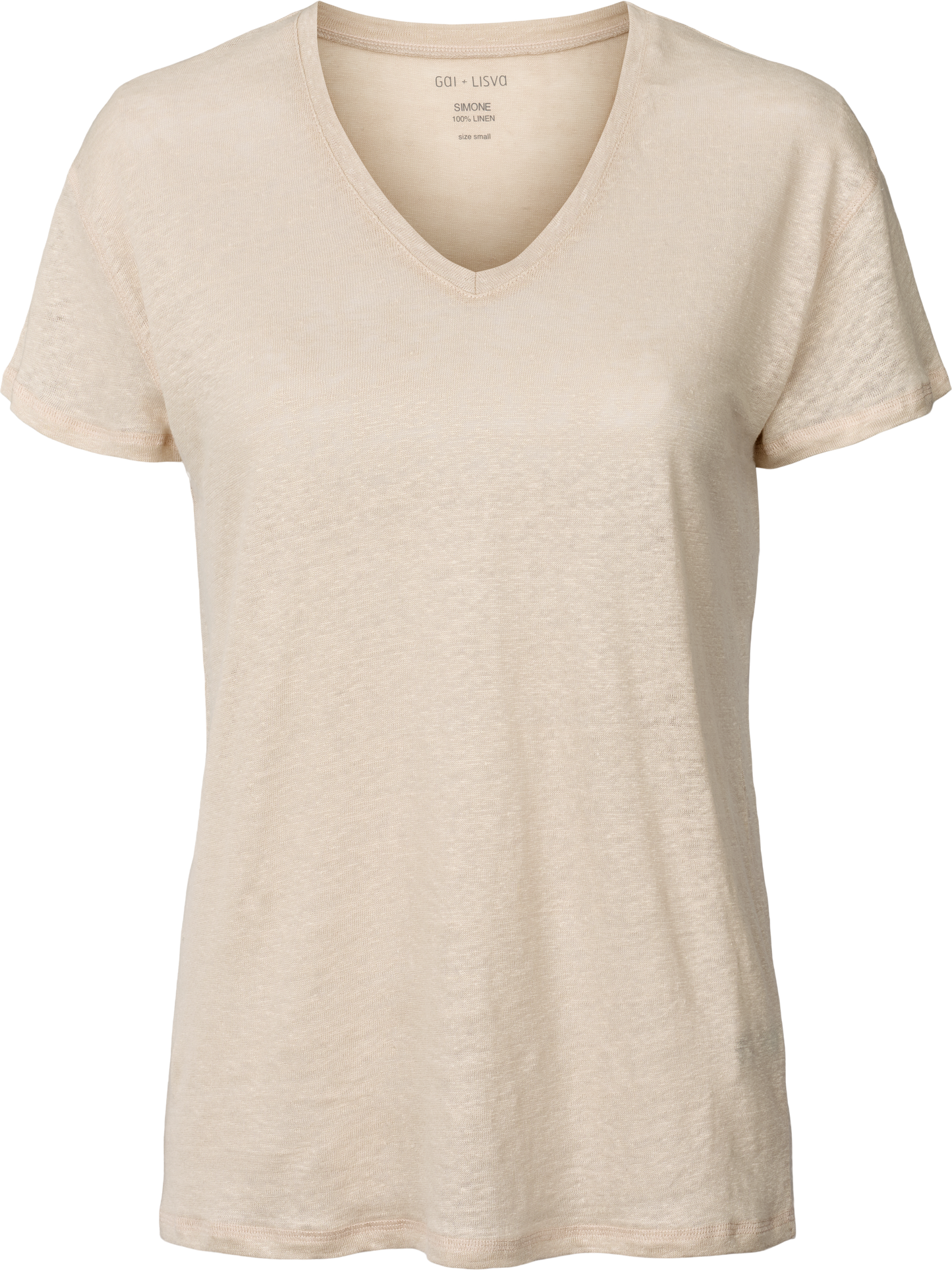 T-shirt in lino Simone grigio antico