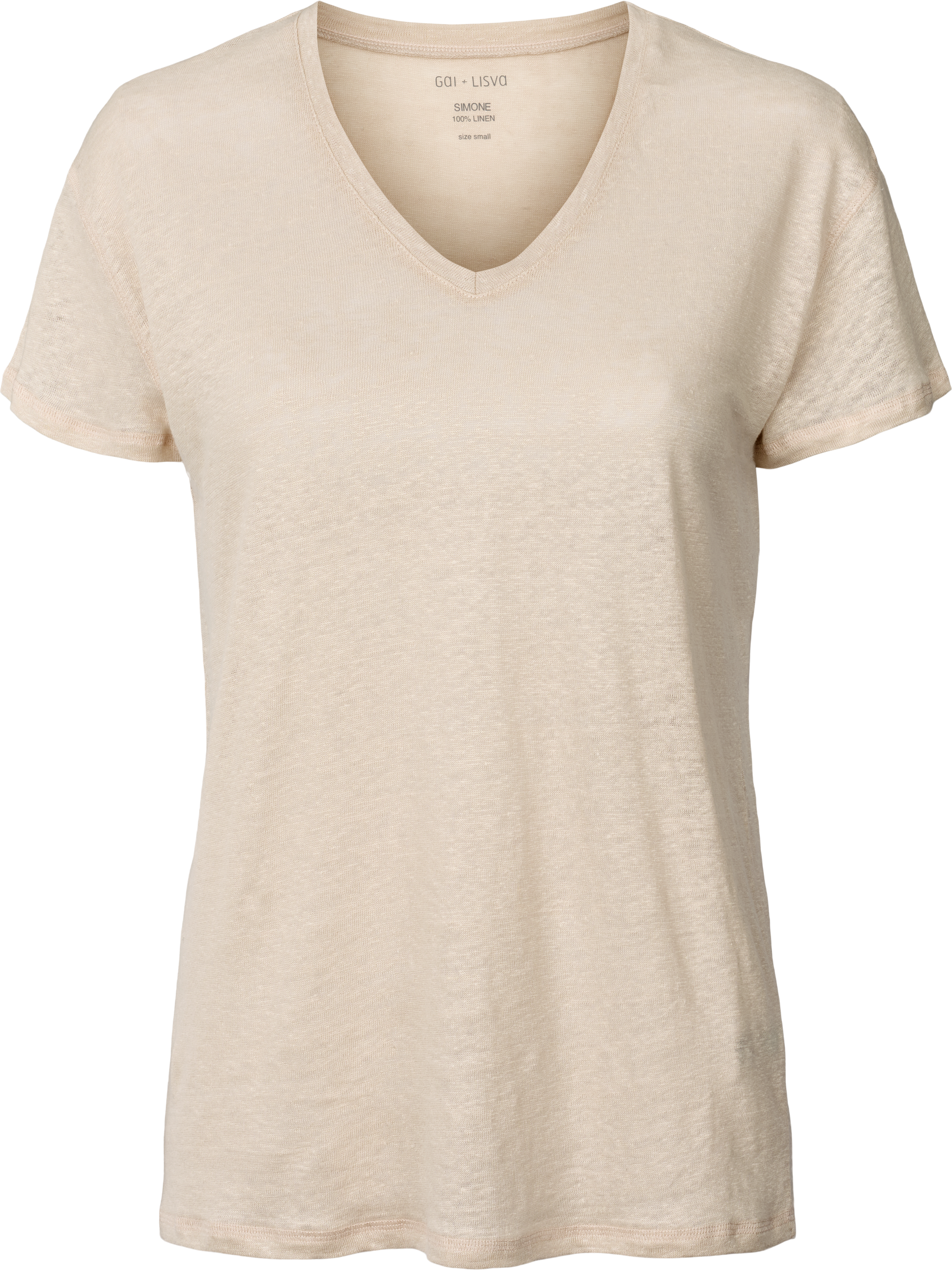 T-shirt in lino Simone grigio antico