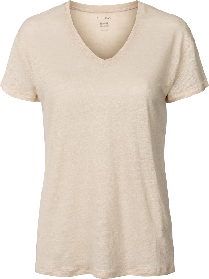 T-shirt in lino Simone grigio antico
