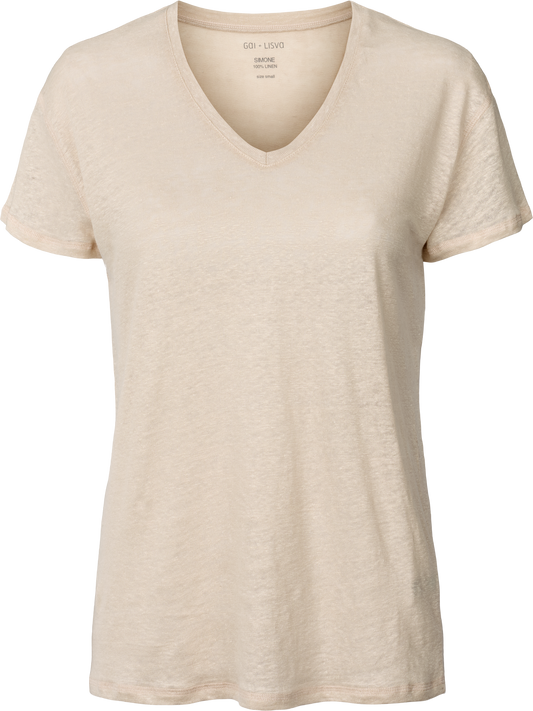 T-shirt in lino Simone grigio antico