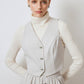 Completo gilet e gonna midi gessata