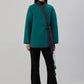 Giacca kimono trapuntata verde con cintura