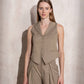 Gilet sartoriale con bottoni da donna