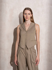 Gilet sartoriale con bottoni da donna