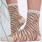 Calze Zebra in cotone pettinato beige