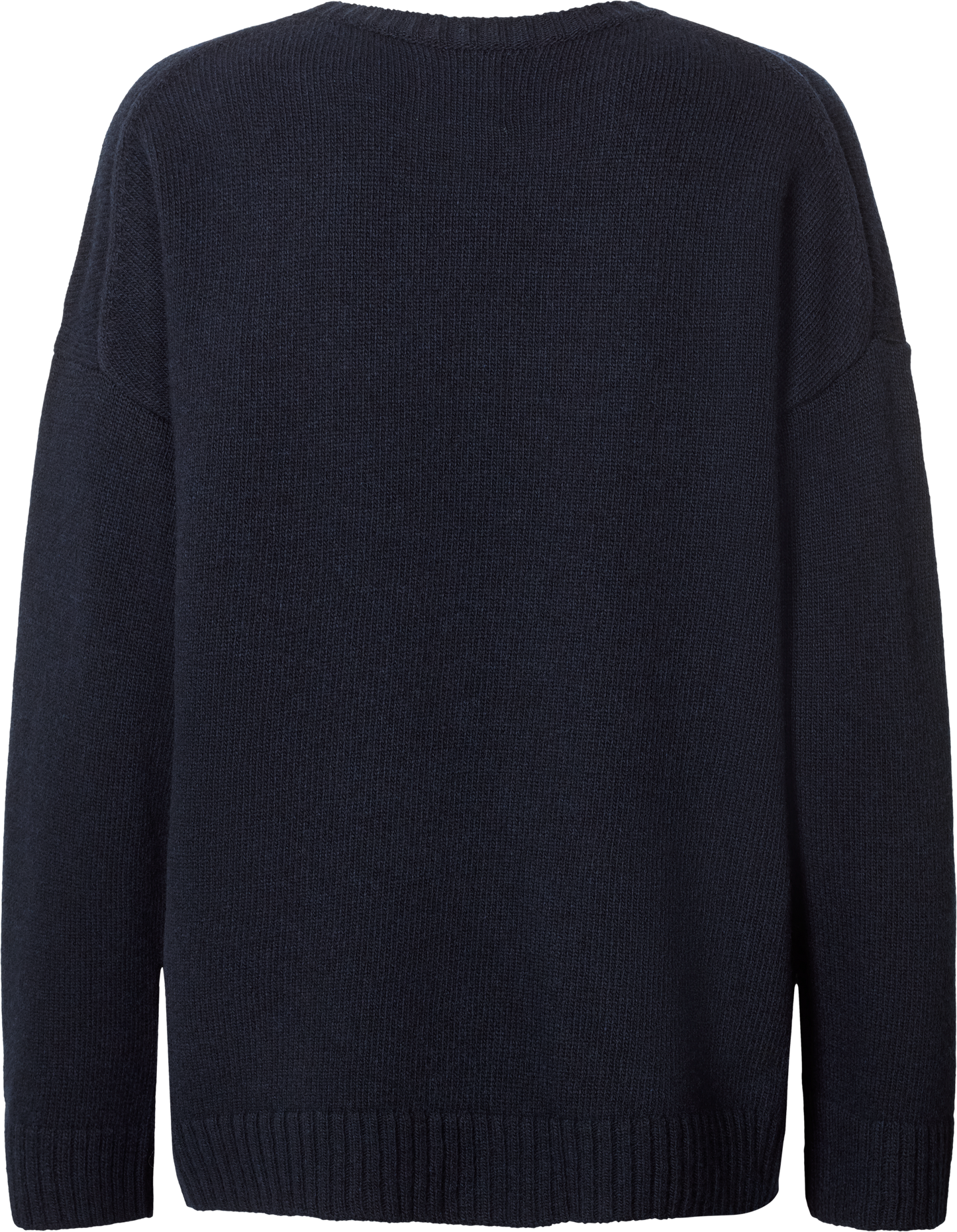 Maglione Emely in lana d’agnello biologica GOTS blu notte