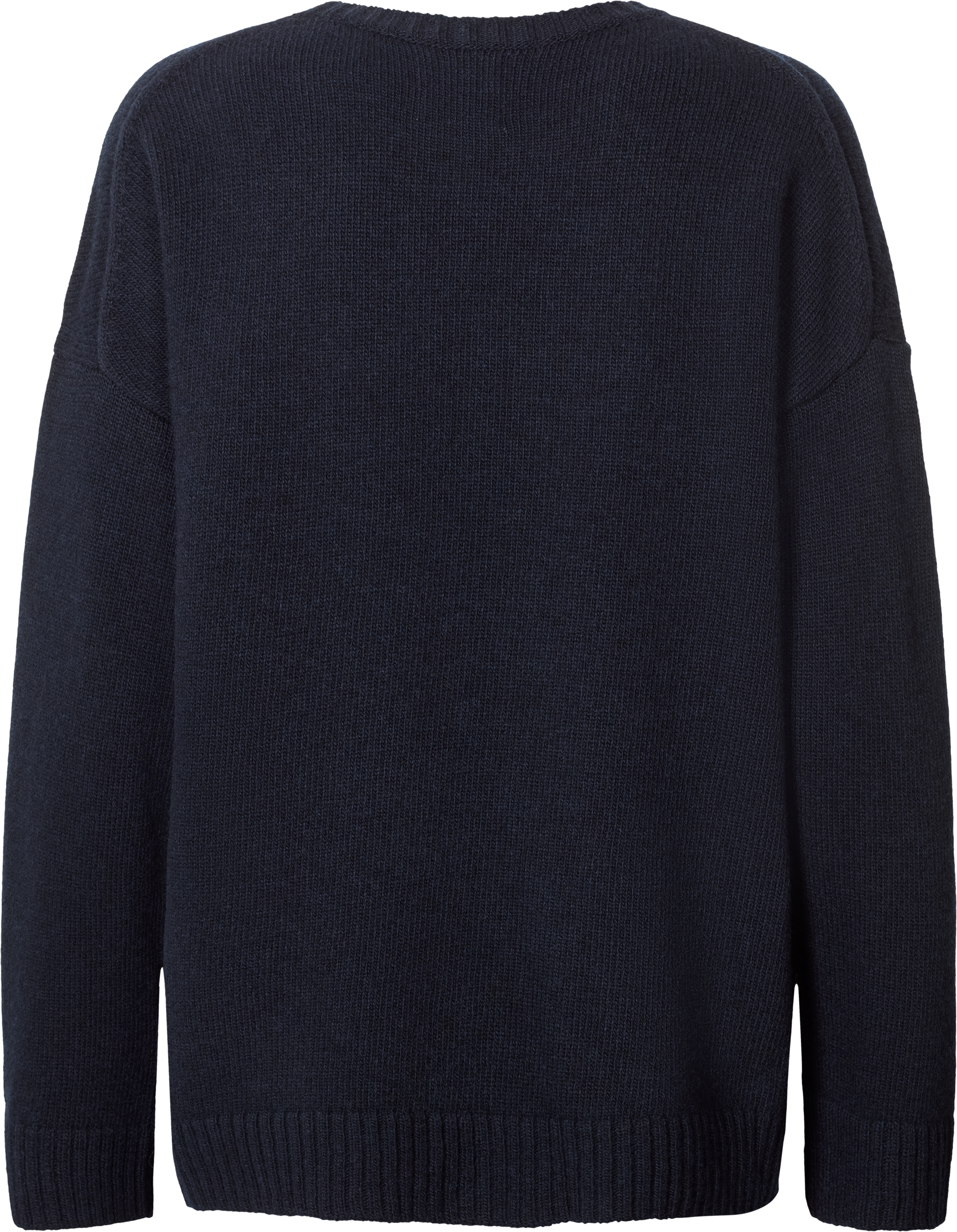 Maglione Emely in lana d’agnello biologica GOTS blu notte