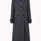 Cappotto lungo doppiopetto elegante con revers