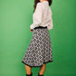 Gonna midi in maglia a fiori Savia