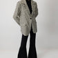 Blazer oversize ecru con motivo Lock