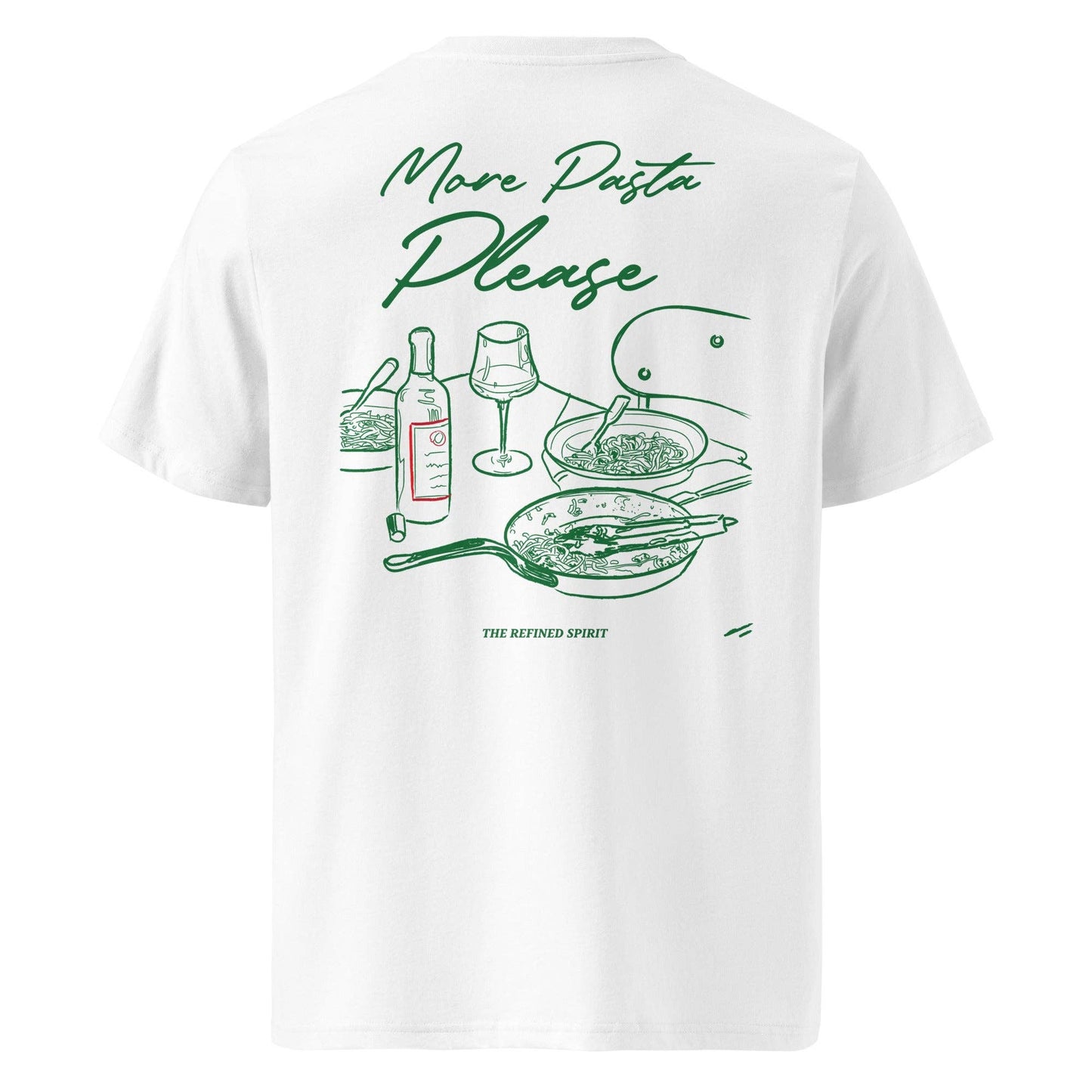 T-shirt unisex in cotone biologico "More Pasta Please"