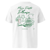 T-shirt unisex in cotone biologico "More Pasta Please"