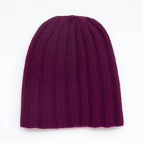 Berretto a coste in misto cashmere