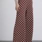 Pantaloni in maglia a quadri