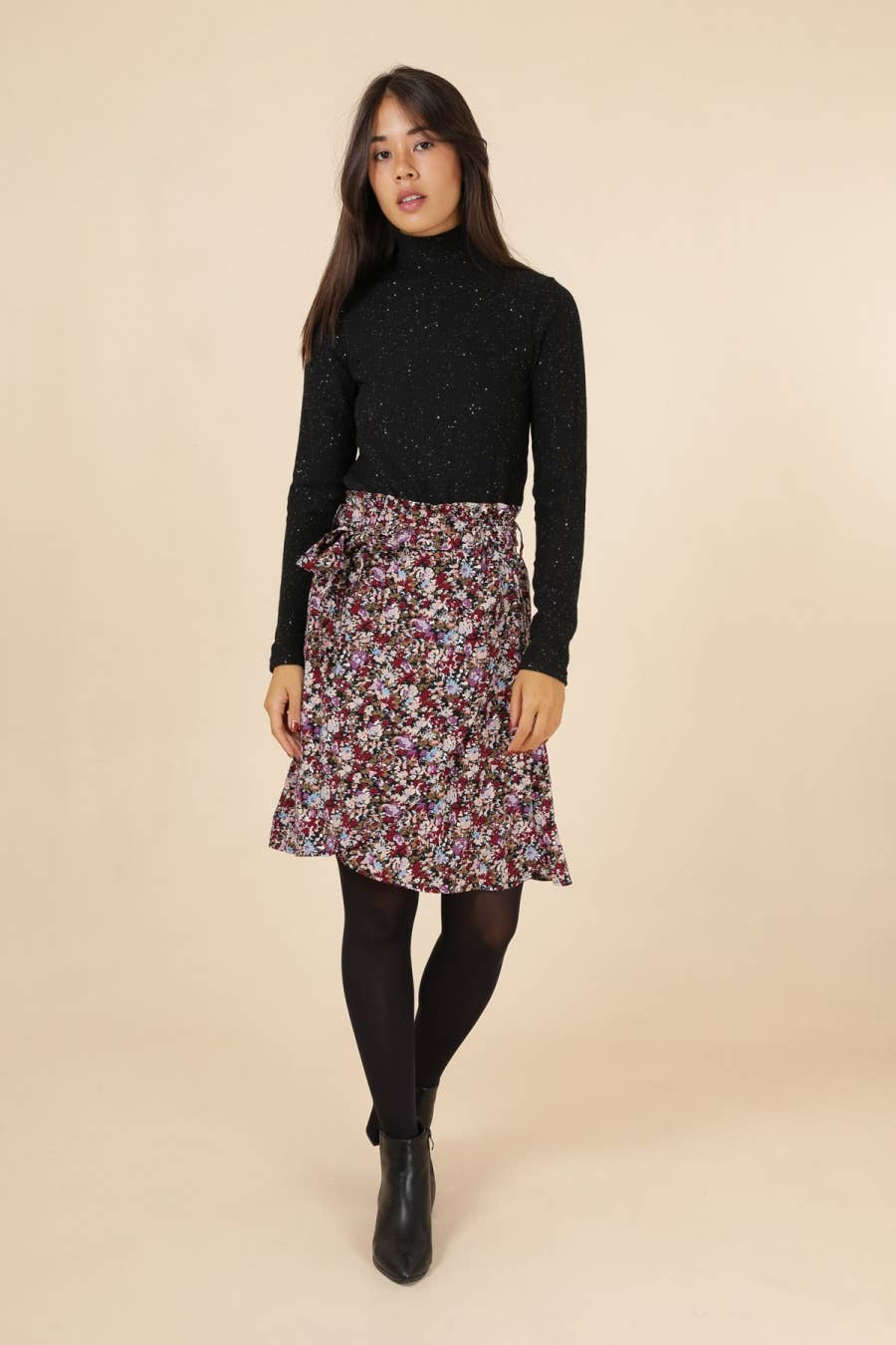 Top Mira a collo alto nero