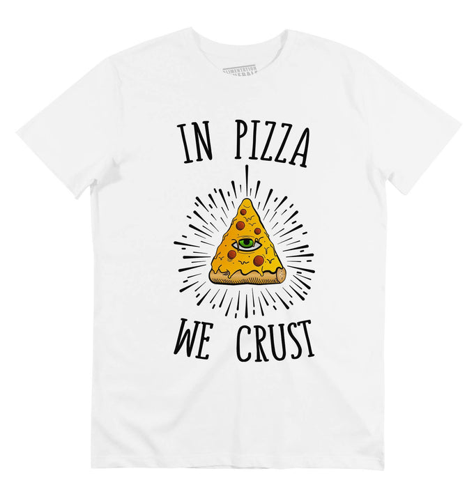 T-shirt unisex “In Pizza We Crust” in cotone biologico