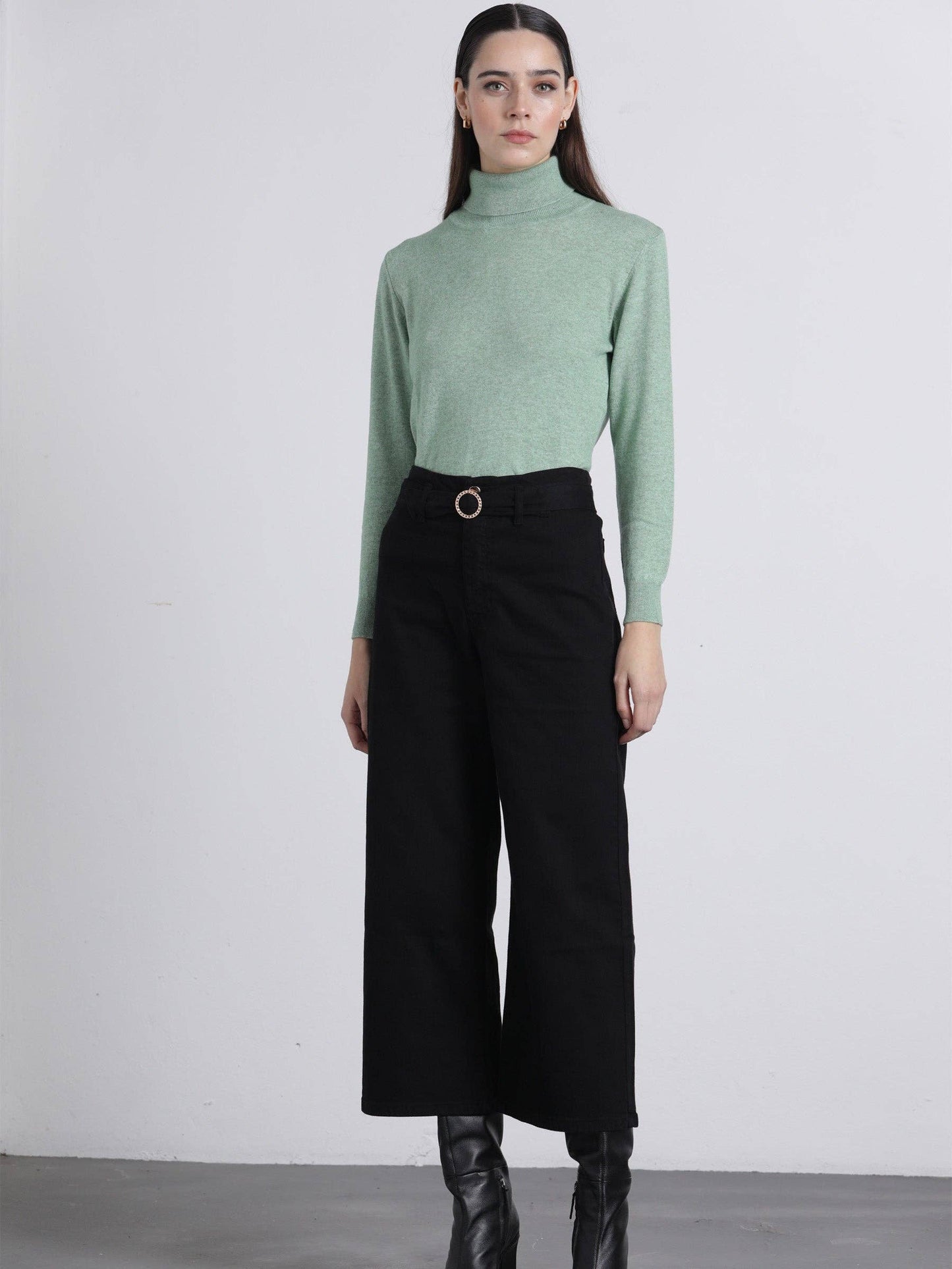 Pantaloni in twill con cintura