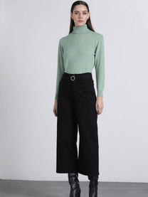 Pantaloni in twill con cintura
