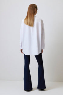 Camicia oversize in popeline