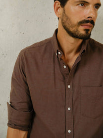 Camicia in flanella marrone Populus