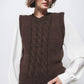 Gilet in maglia strutturata con scollo tondo