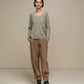Maglione in maglia con scollo a V