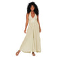 Tuta lunga estiva boho in cotone color crema