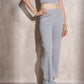 Pantaloni a vita alta in maglia con glitter