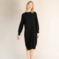 Abito midi in misto cashmere knit senza cuciture