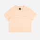 T-shirt essenziale pigmentata da donna crema burro in cotone biologico