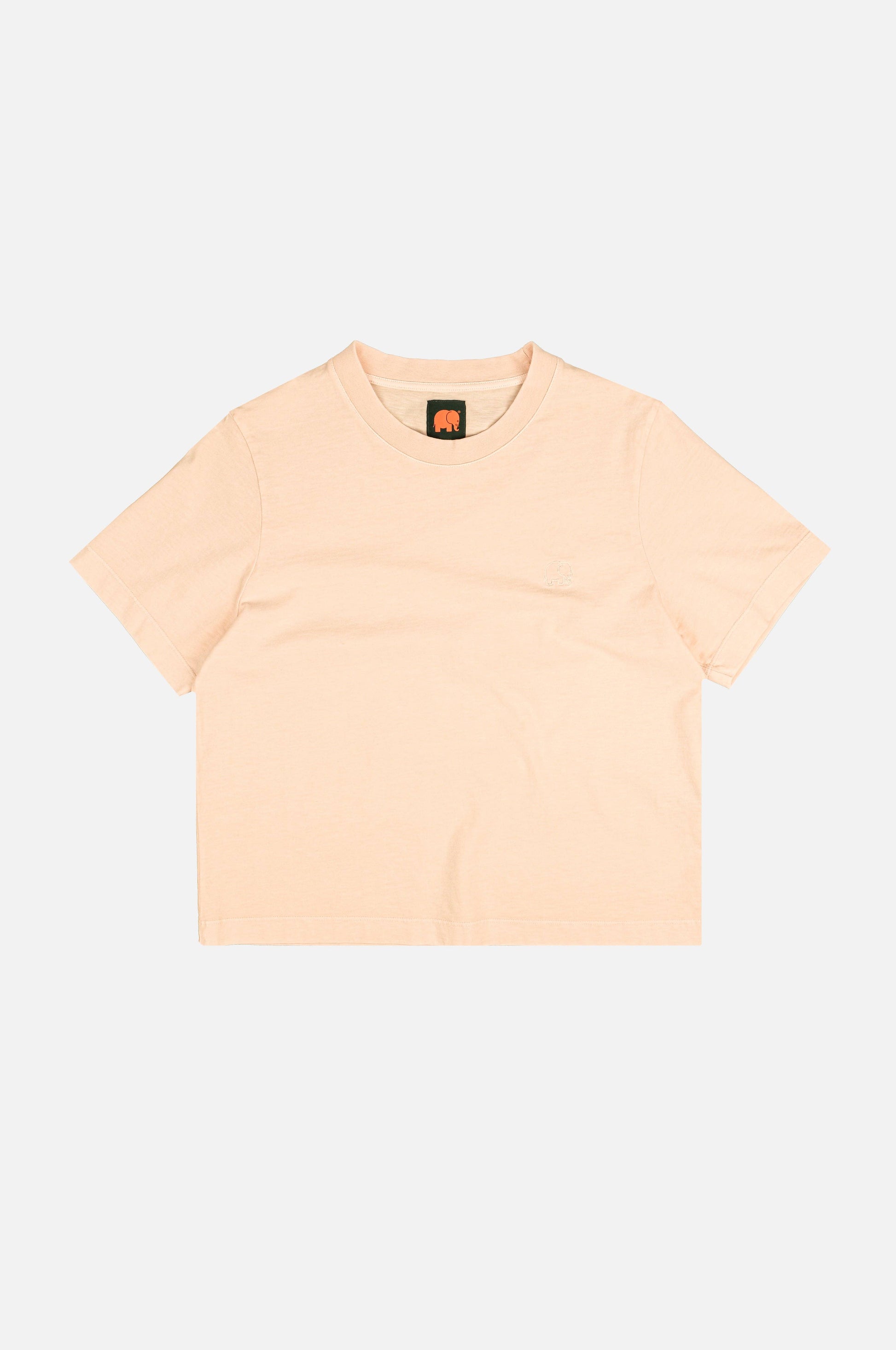T-shirt essenziale pigmentata da donna crema burro in cotone biologico