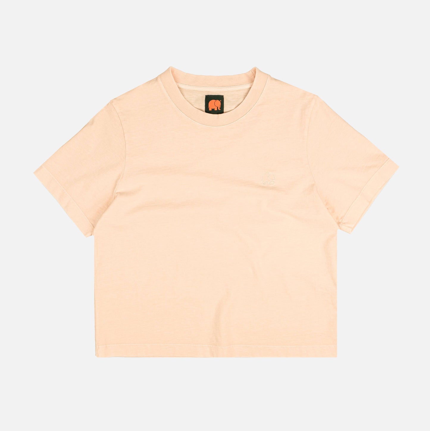 T-shirt essenziale pigmentata da donna crema burro in cotone biologico