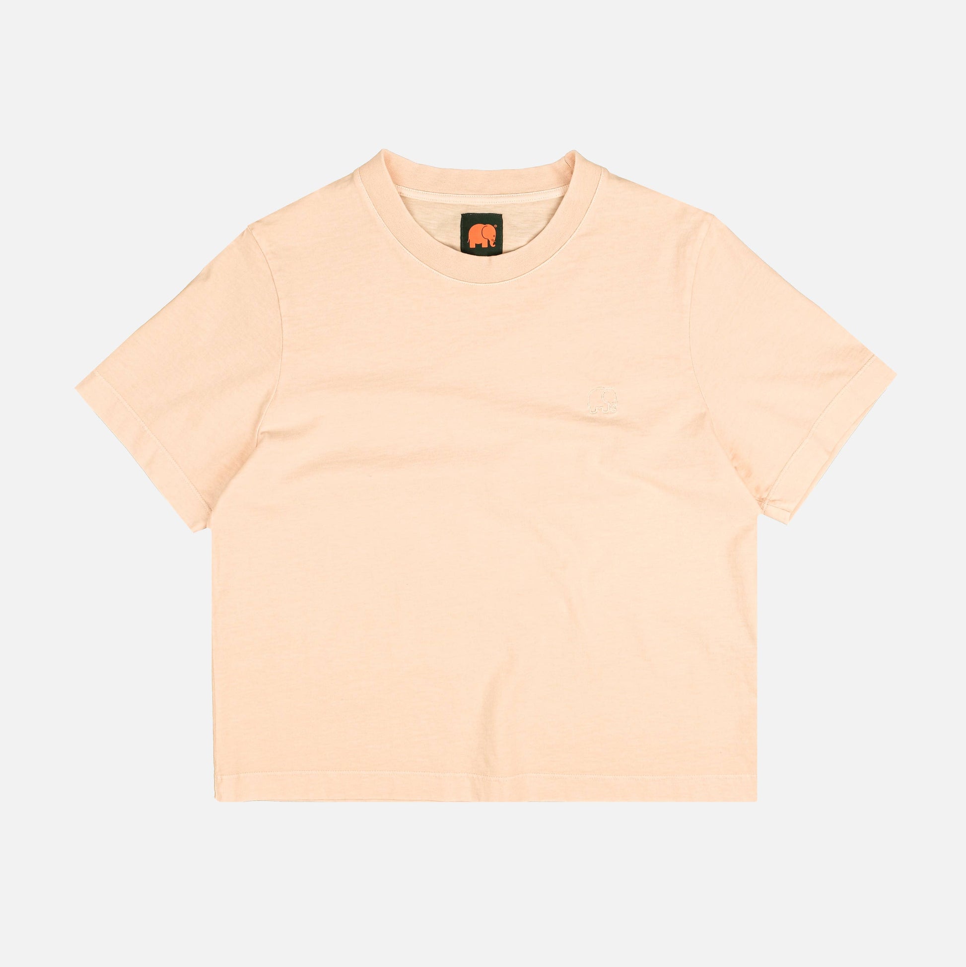 T-shirt essenziale pigmentata da donna crema burro in cotone biologico