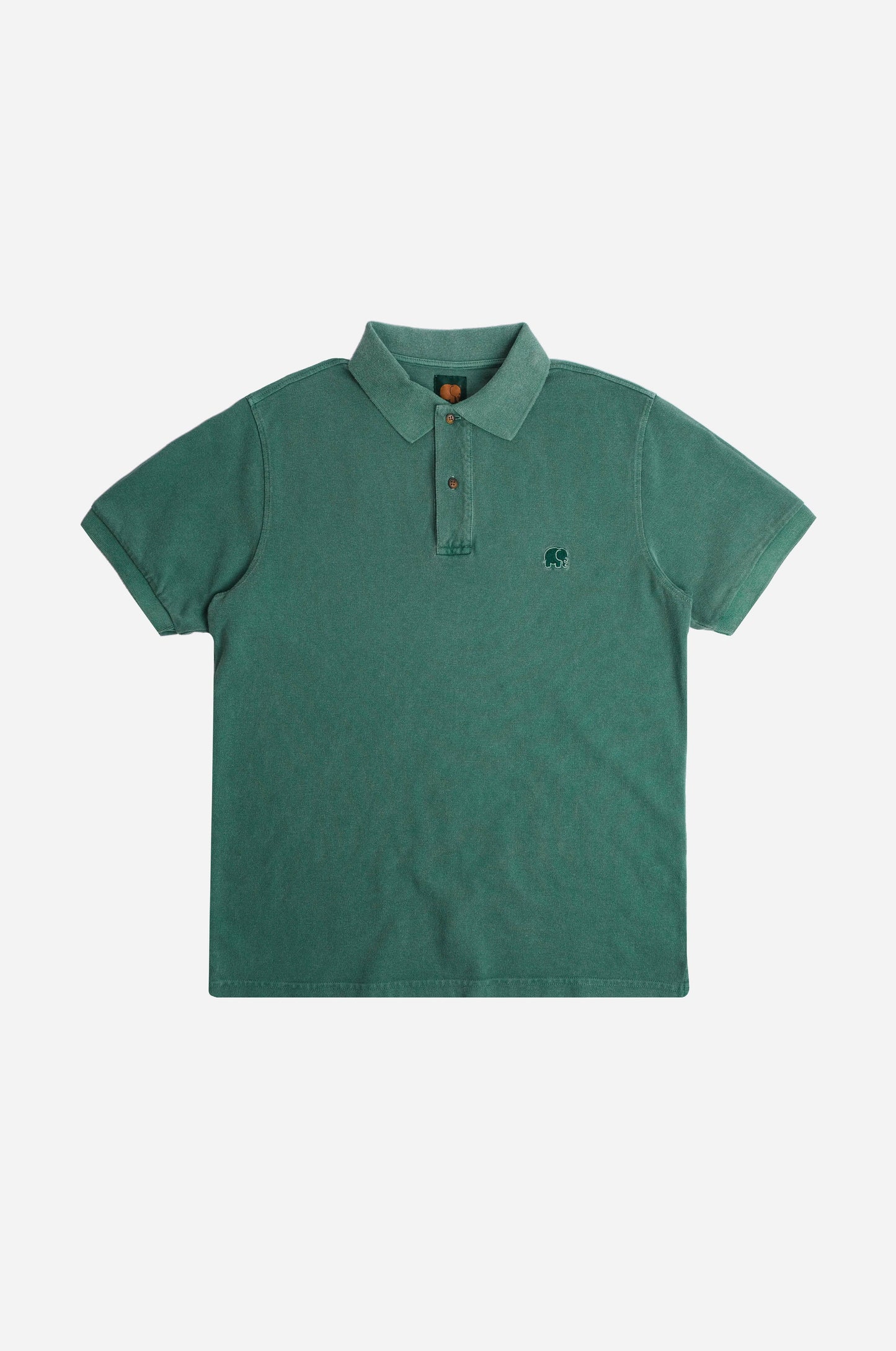 Polo uomo in cotone biologico tinto a pigmenti